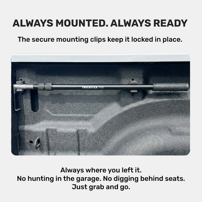 TruckStick™ Pro + Mounting Clips